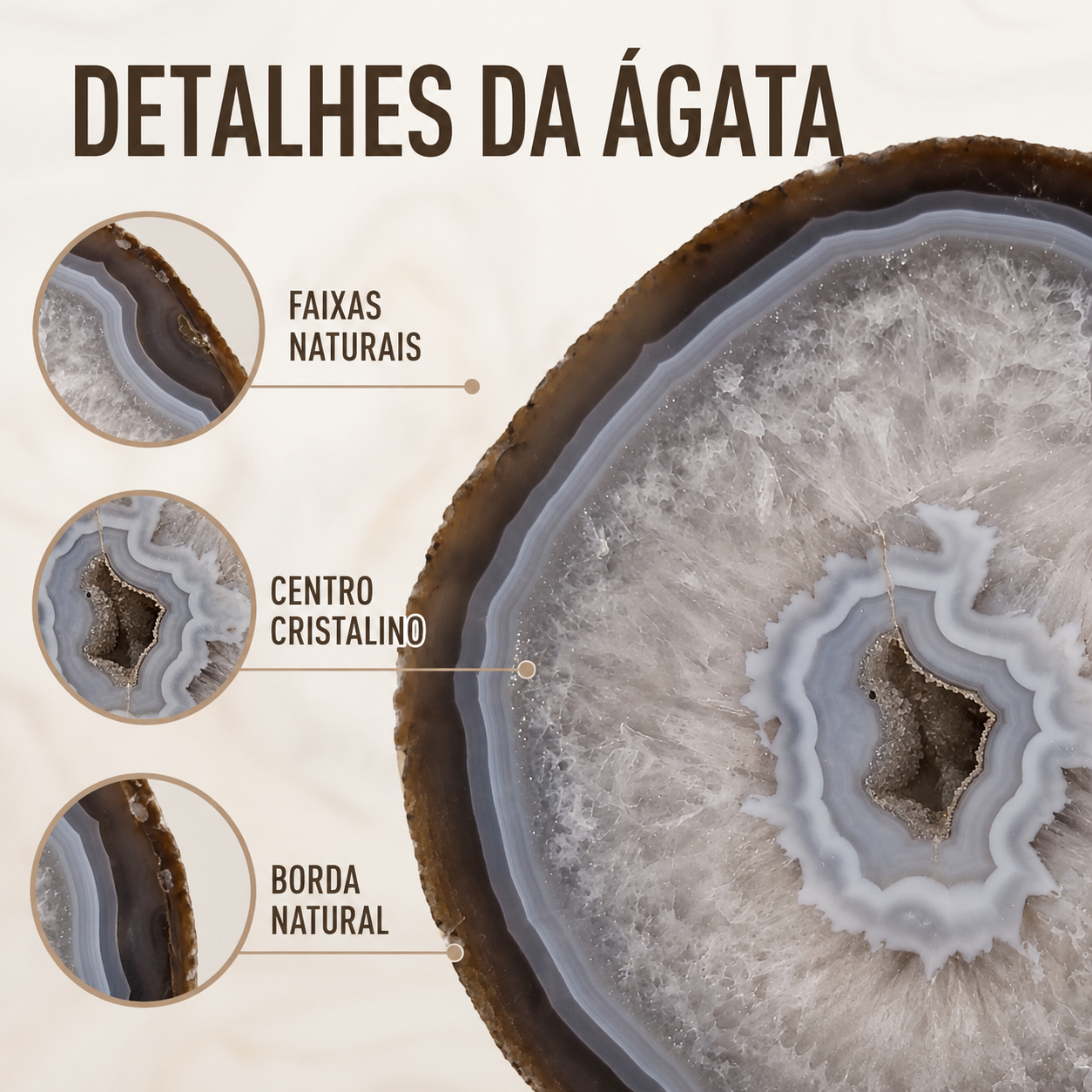 Decoração De Parede Tassel Boho Com Pedra Ágata Natural - AN236